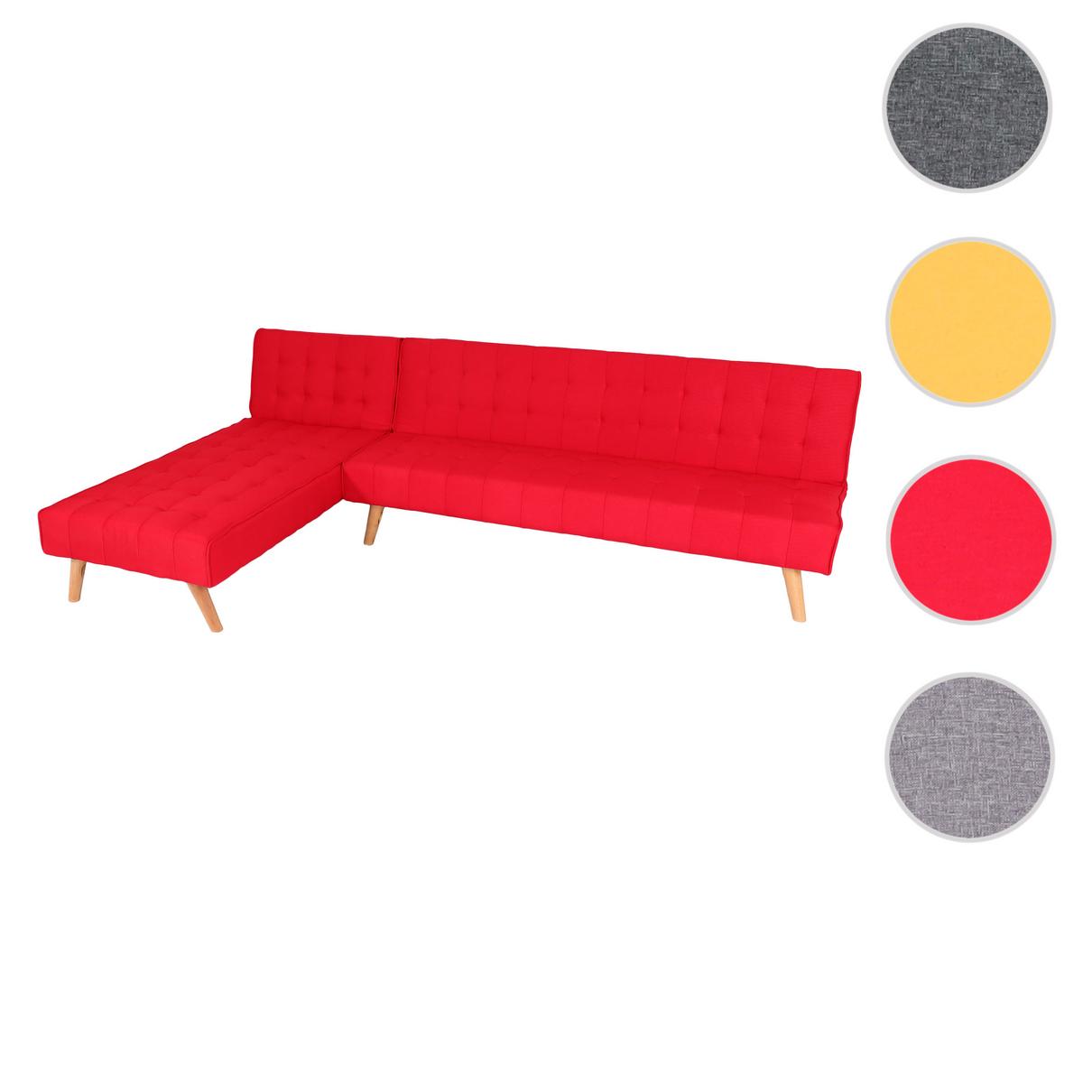 ECKSOFA Rot - Rot, Textil (256/176cm) - MCW