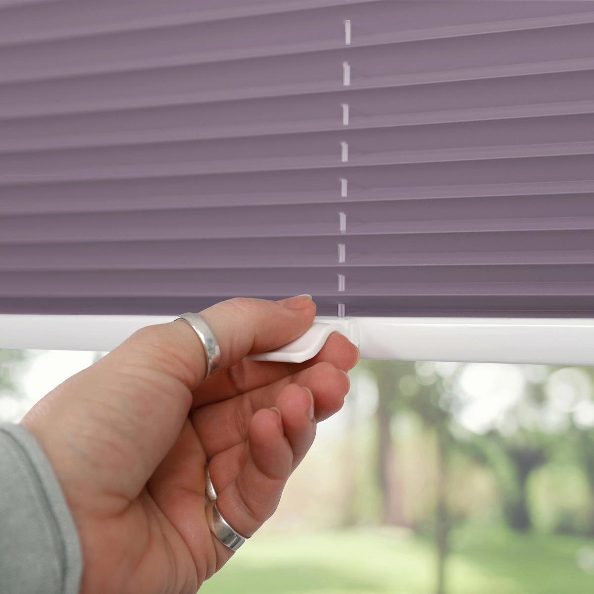 PLISSEE Thermo Basic 75 x 210cm Klemmfix ohne Bohren - Flieder, Textil (75/210/210cm) - Deco-Raum