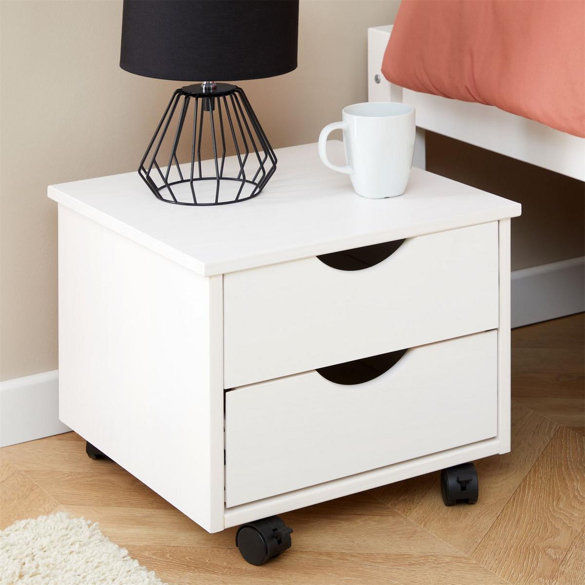 SCHUBLADENBETT SABRINA 90x190 cm weiß - Weiß, Holz (90/190cm) - IDIMEX