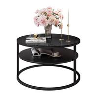 COUCHTISCH CIRI GLASS mit Regal - Schwarz, Glas (70/70/47.4cm) - Lookway