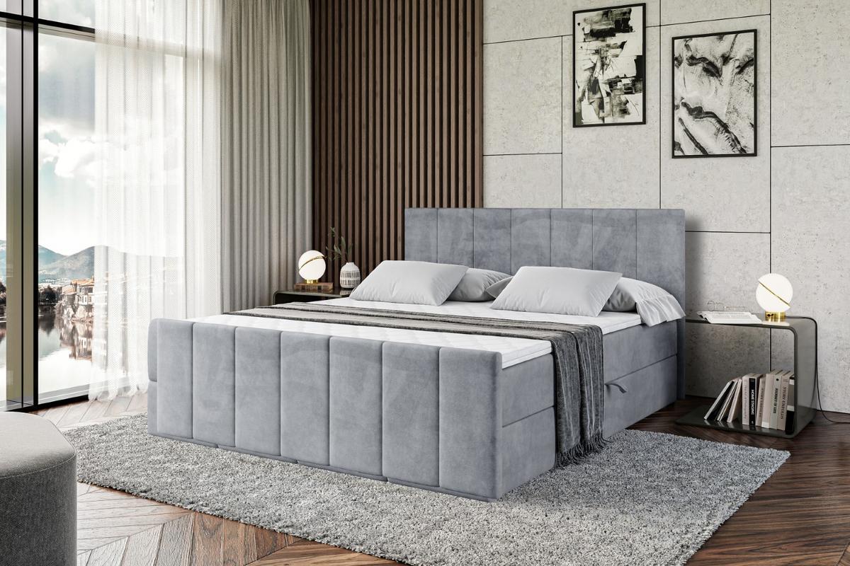 BOXBETT MOETI-Z - 120x200 cm - H4 - Grau - Grau, Holzwerkstoff (120/200cm) - ALTDECOR