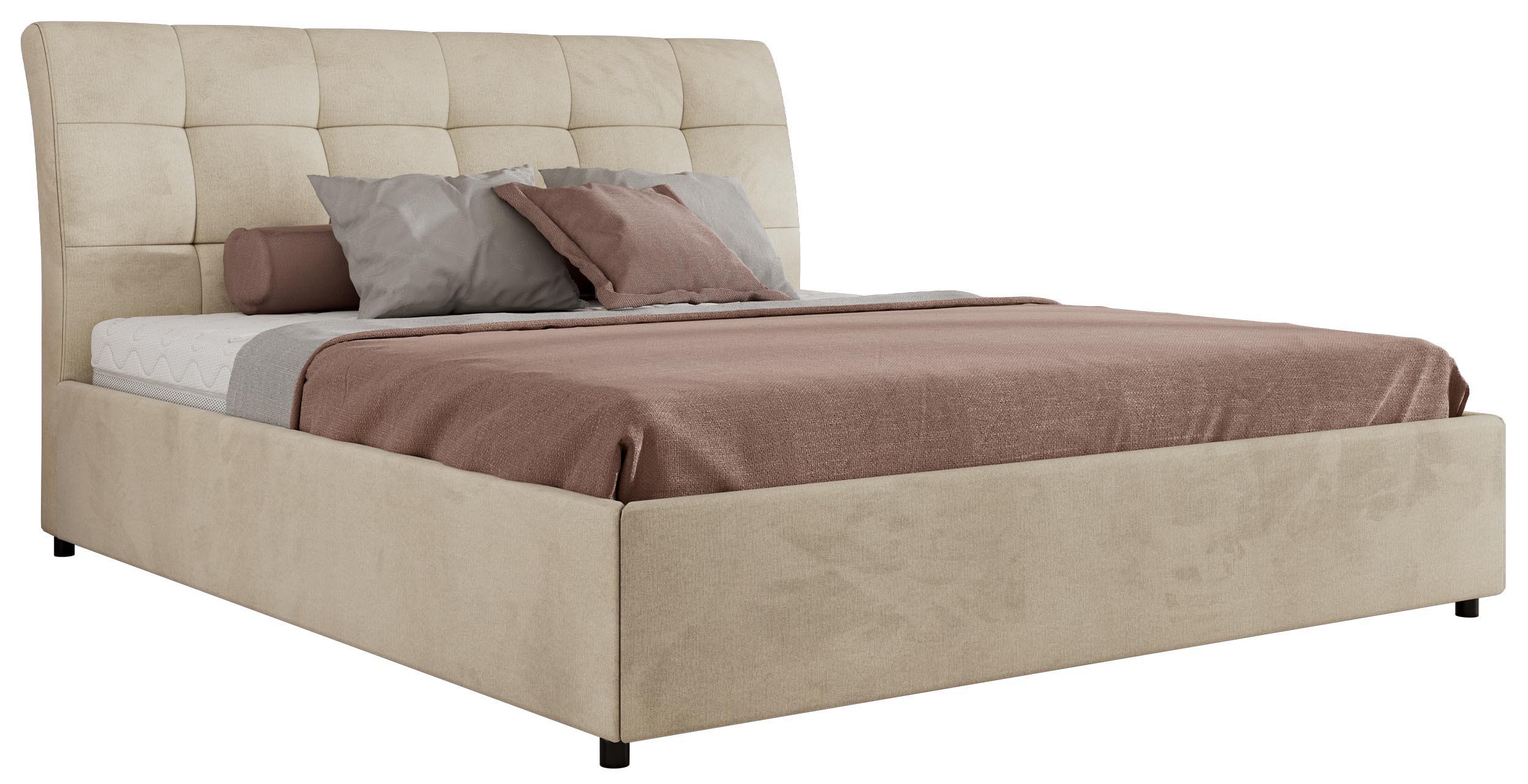 POLSTERBETT GALA CLASSIC 140/200 - Beige Velvet - ohne Matratze - Beige, Textil (140/200cm) - MKS