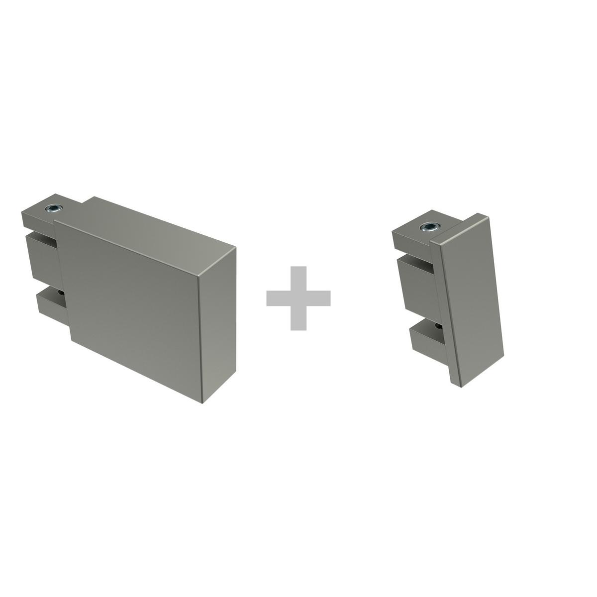 GARDINENSTANGE INNENLAUF Smartline Lox 540 cm (geteilt in 3 x 180 cm), 3-läufig, 14x35 mm Edelstahl-Optik - Edelstahlfarben, Metall (540cm) - INTERDECO