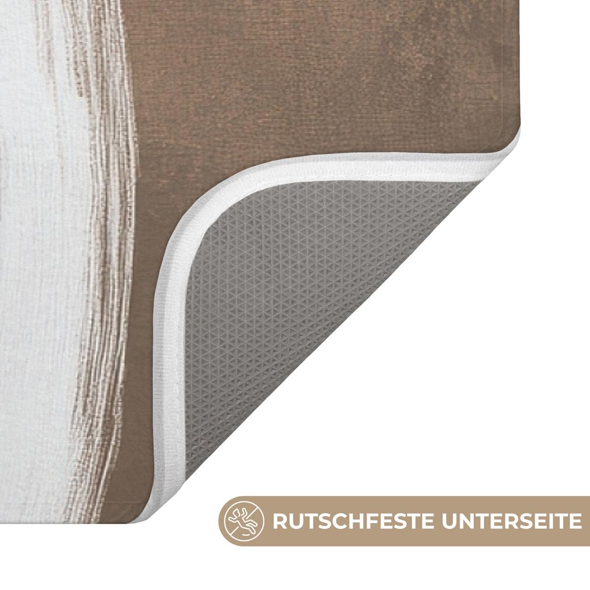 BADEMATTE Farbe - Braun - Japandi 90x60 cm - Mokka, Textil (90/60cm) - OnlyWow