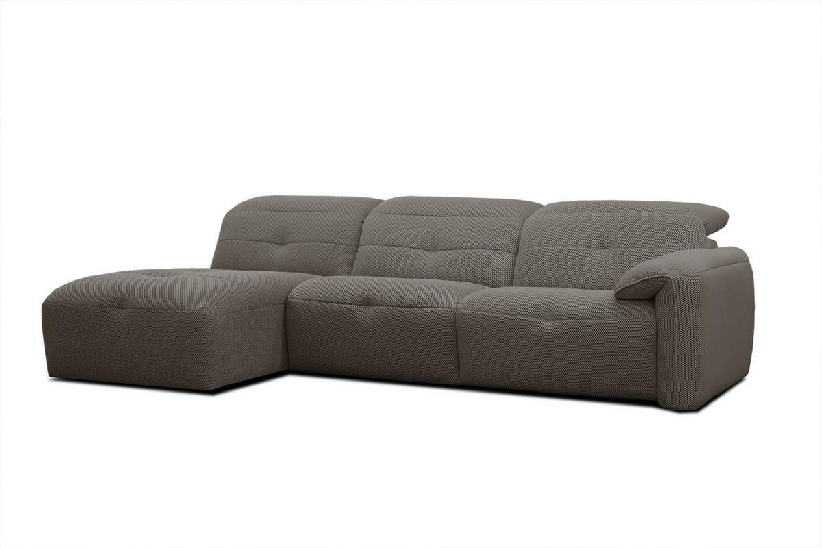 ECKSOFA TRENTO 4-Sitzer, braun - Schwarz/Braun, Holzwerkstoff/Kunststoff (165/262cm) - Wozimo