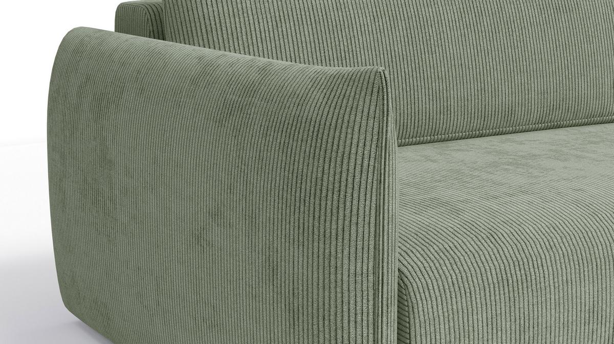 ECKSOFA TAUER 3-Sitzer links, mint - Schwarz/Grün, Holz/Textil (248/173cm) - Wozimo