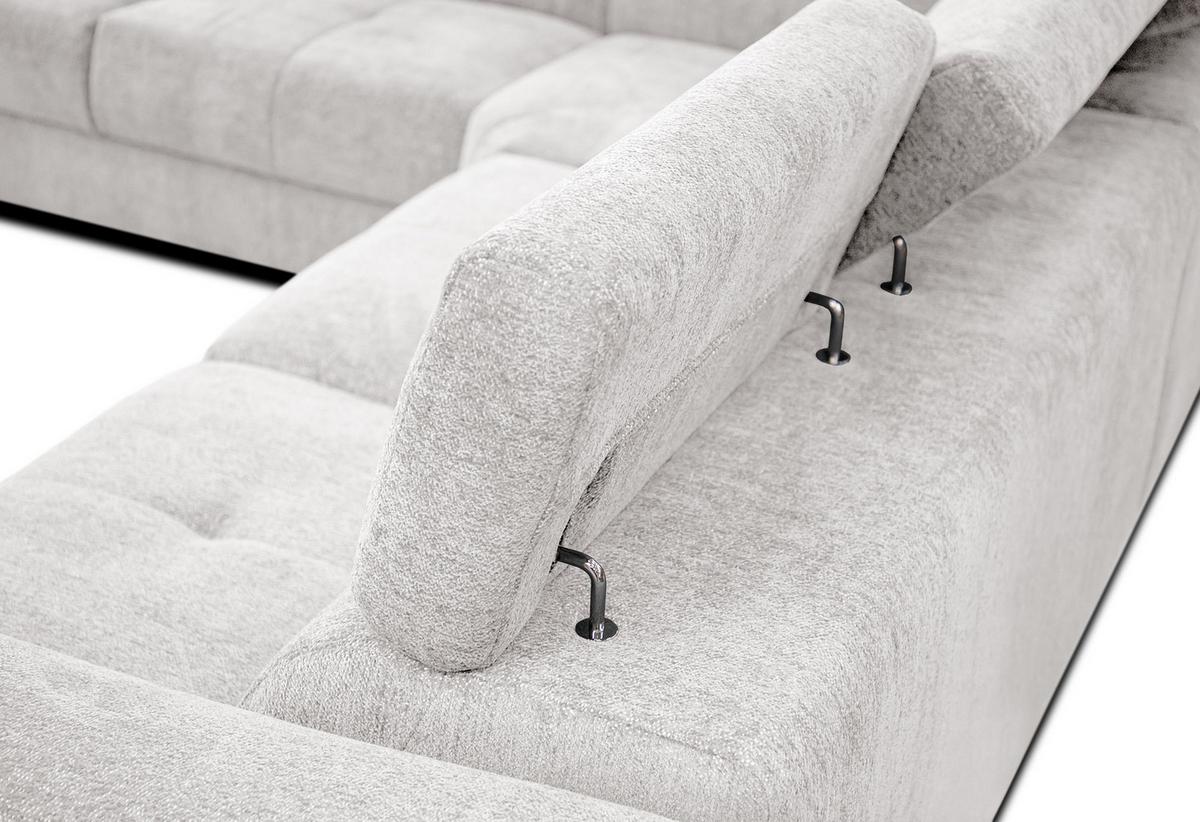 ECKSOFA CALVERA 5-Sitzer, weiß - Weiß, Holzwerkstoff/Textil (239/298cm) - Wozimo