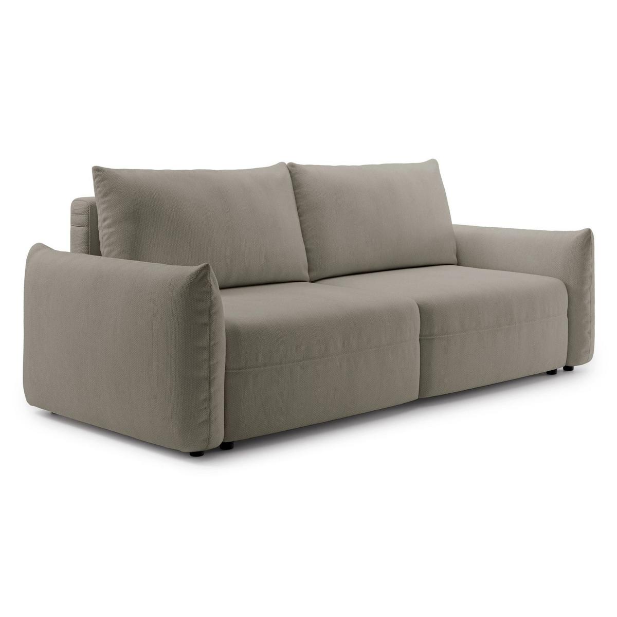 SCHLAFSOFA Theolla Beige - Beige/Schwarz, Textil/Metall (248/97/111cm) - Selsey