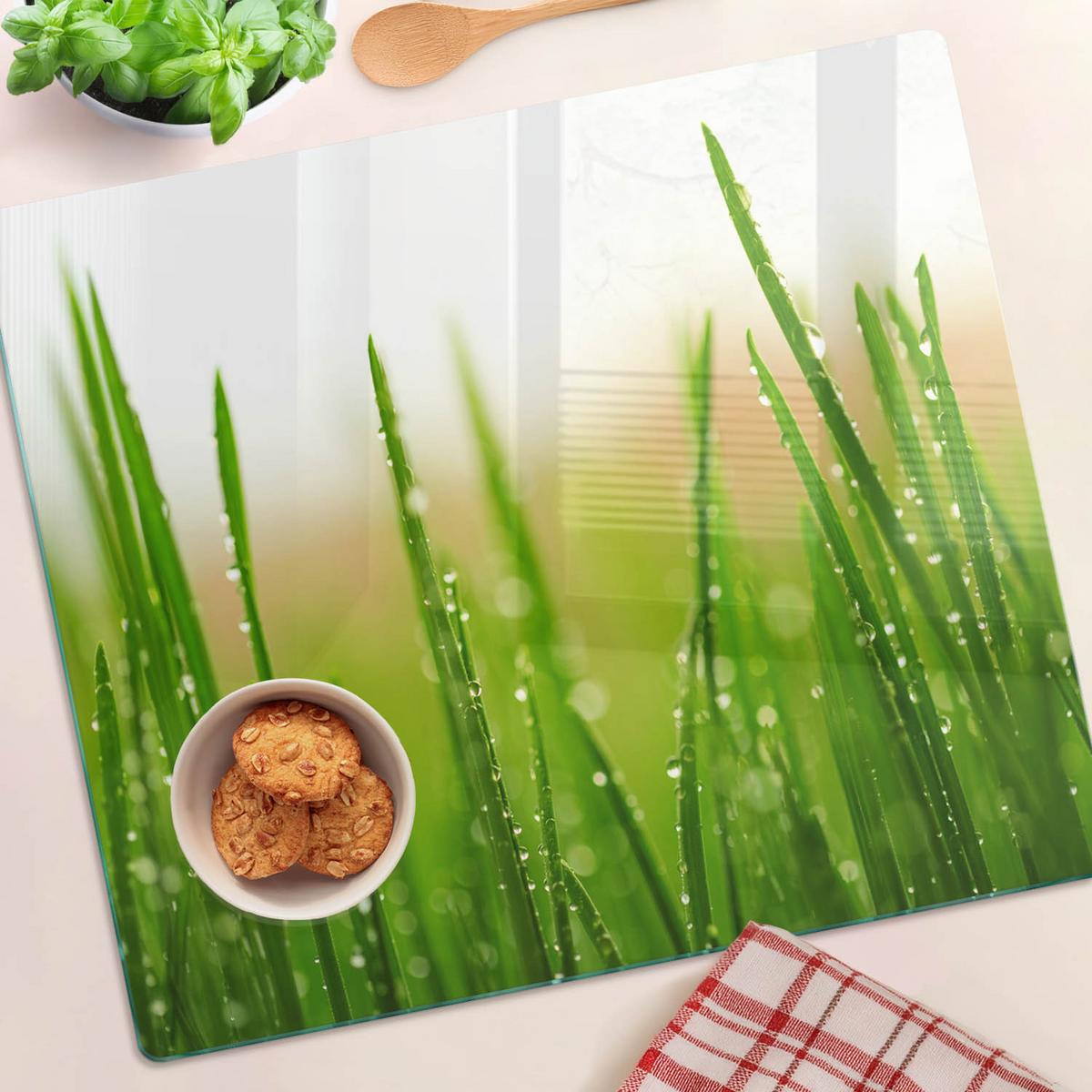 GLASPLATTE 60x52 cm Gras - Grün, Glas (60/0.4/52cm) - TULUP