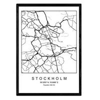 POSTER Stockholm Skandinavischen Stil A3 Rahmenlos - Klar, Papier (29.7/5/42cm) - Nacnic