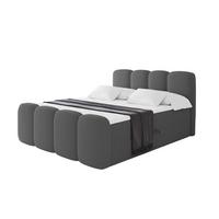 BOXBETT mit Matratze H4 - NINA-Z - 120x200 cm Grau - Titanfarben, Holzwerkstoff (120/200cm) - ALTDECOR