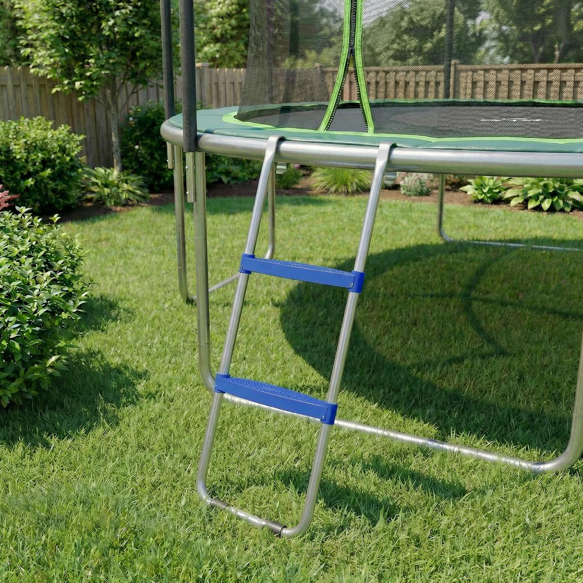 TRAMPOLINLEITER Stahl Kunststoff Blau - Blau, Metall (32/97cm) - SPORTNOW