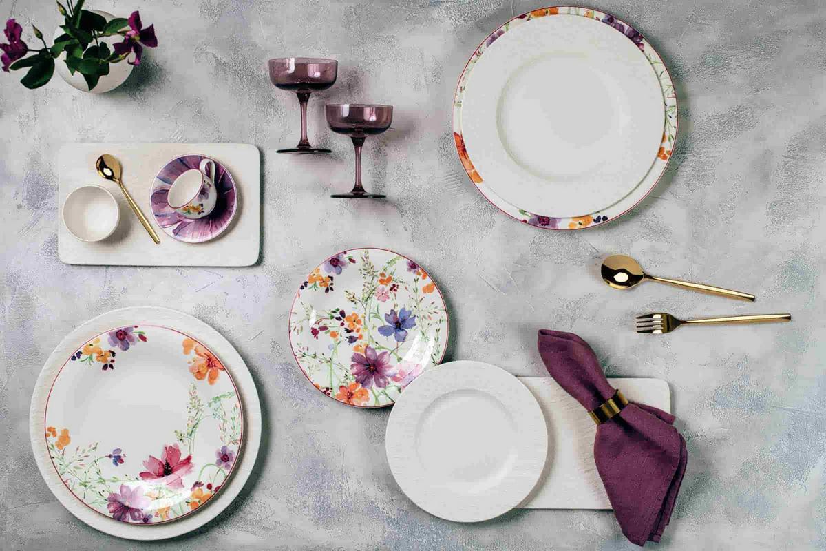 TAFEL-SET Mariefleur Basic bunt 8-tlg. - Multicolor, Keramik (2/2/2cm) - Villeroy & Boch