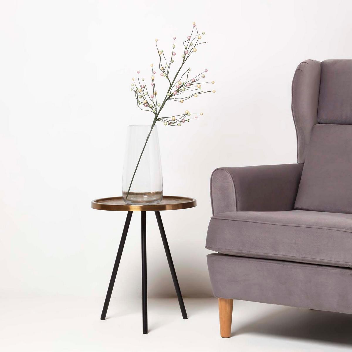OSTERDEKO Zweig mit Perlen, 72 cm - Multicolor, Kunststoff (27/72/72cm) - Homescapes