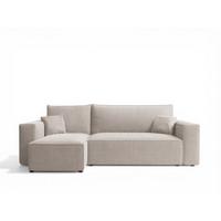 ECKSOFA Adara Mit Schlaffunktion - Weiß, Holzwerkstoff/Textil (244/145cm) - Fun Möbel