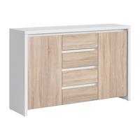 SIDEBOARD Soren Holz und Weiß - Weiß, Holzwerkstoff (143.5/92/40.5cm) - Petits-meubles