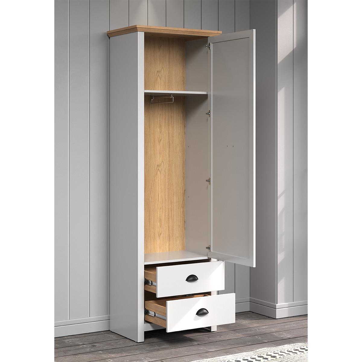 GARDEROBENSCHRANK Landside Grau - Grau, Holzwerkstoff (65/201/41cm) - ebuy24