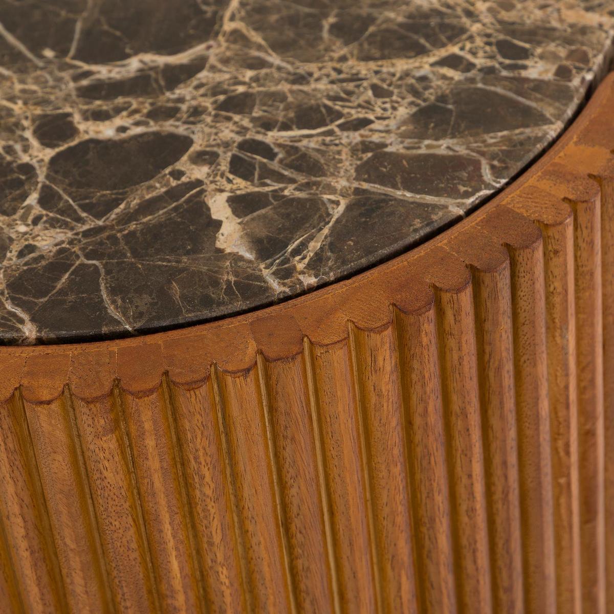 SIDEBOARD TABORA braun, dunkelbraun - Braun, Stein (180/76/40cm) - IDIMEX