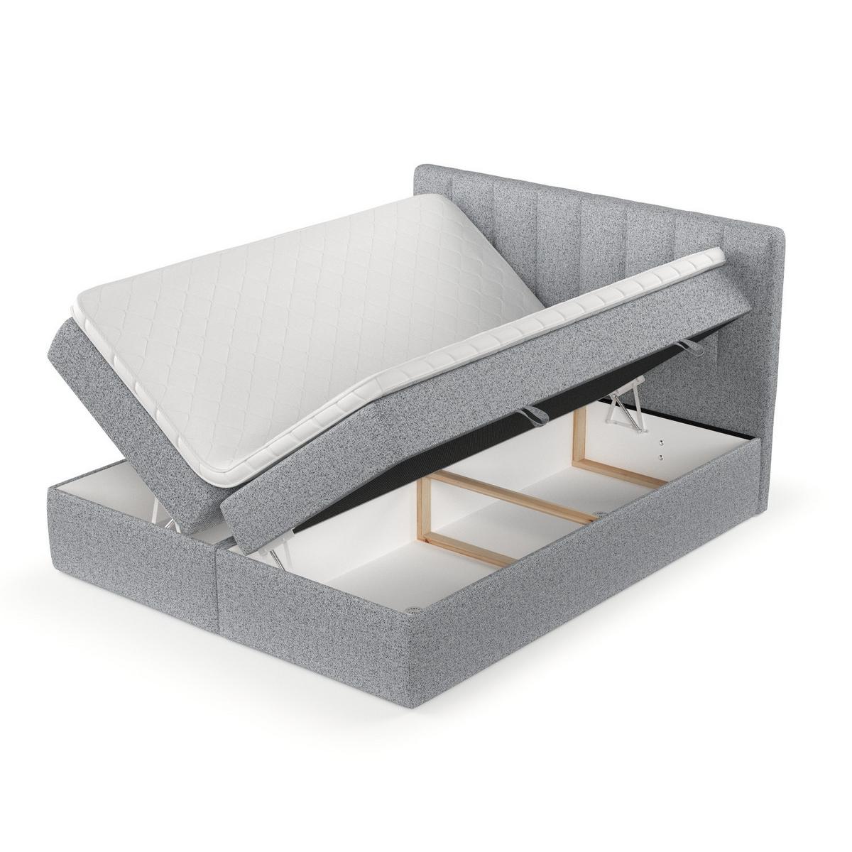 BOXBETT Bari 140/200 cm Grau im Riva Stoff - Grau, Holz/Holzwerkstoff (140/200cm) - AltaBeds
