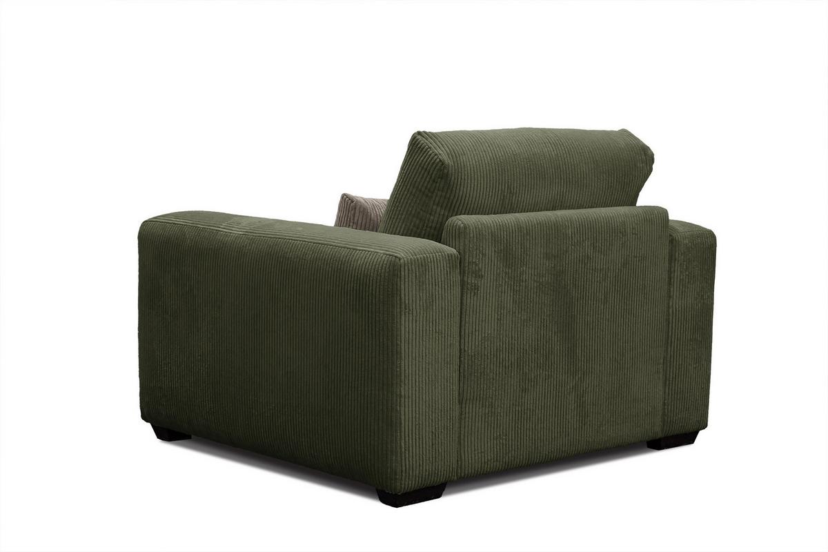 SESSEL OLI in Cordstoff olivgrün - Olivgrün, Holz/Textil (130/91/108cm) - Wozimo