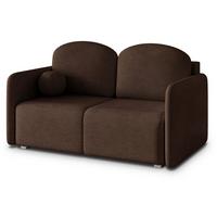 BETTSOFA SUVI II NV Braun Geflochtener Stoff mit Schlaffunktion - Braun, Textil (90/85/153cm) - MASSENO