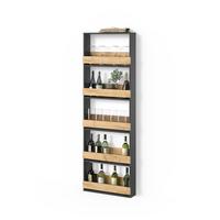 WEINGLASREGAL Regusa Goldkraft Eiche/Anthrazit 60 x 180 cm - Honigeiche/Anthrazit, Holzwerkstoff (60/180/15.1cm) - Livinity®