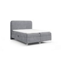 BOXBETT Emilio - Grau, Holzwerkstoff/Textil (200/200cm) - Fun Möbel