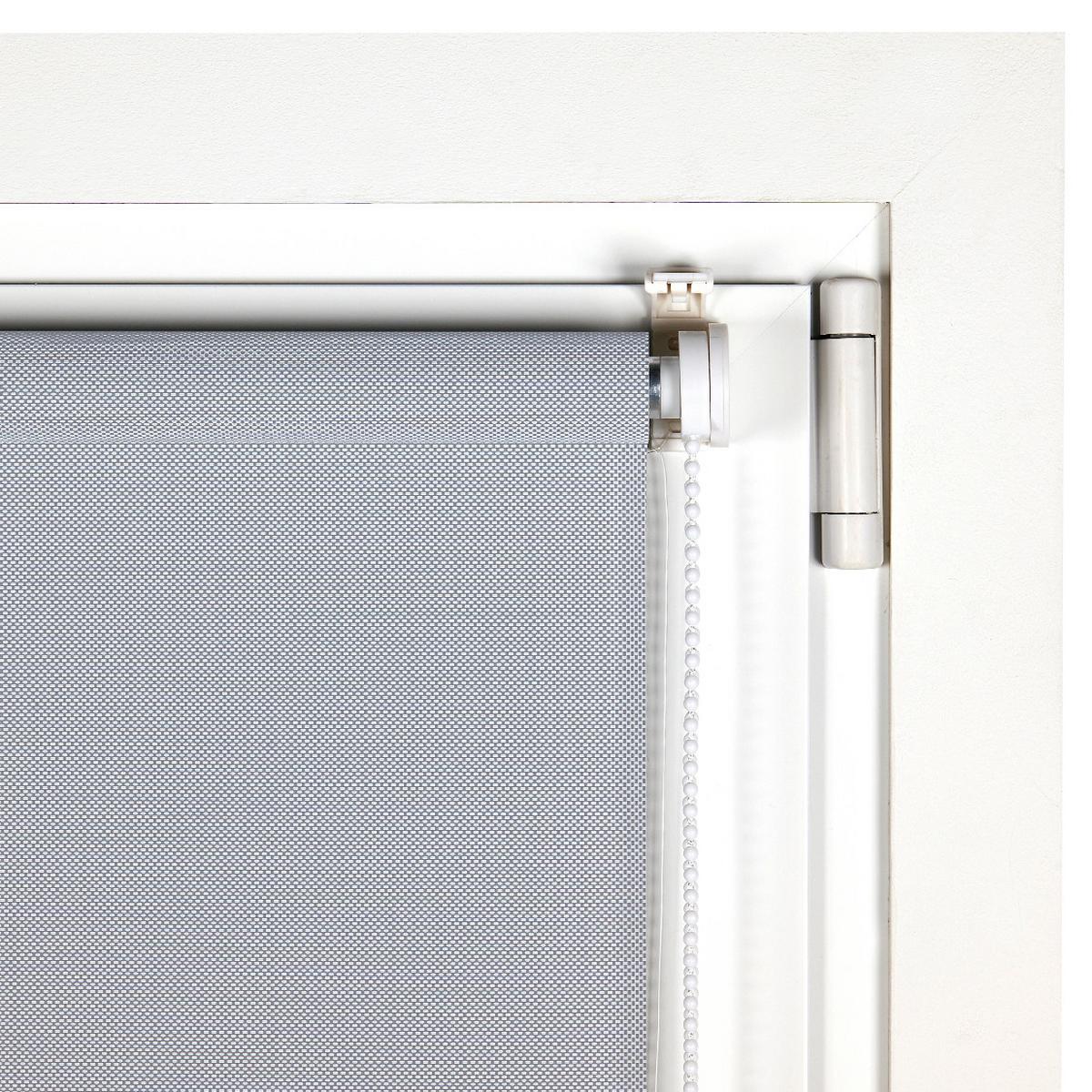 SCREEN-ROLLO without drilling Grau 60X180 - Grau, Kunststoff (60/180cm) - STORESDECO
