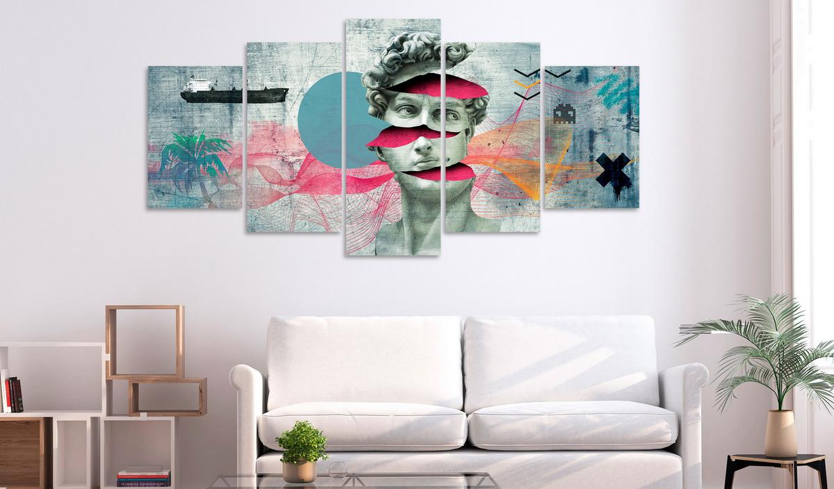 KUNSTDRUCK Bunt 100/50 cm - Multicolor, Textil (100/50cm) - KUNSTLOFT