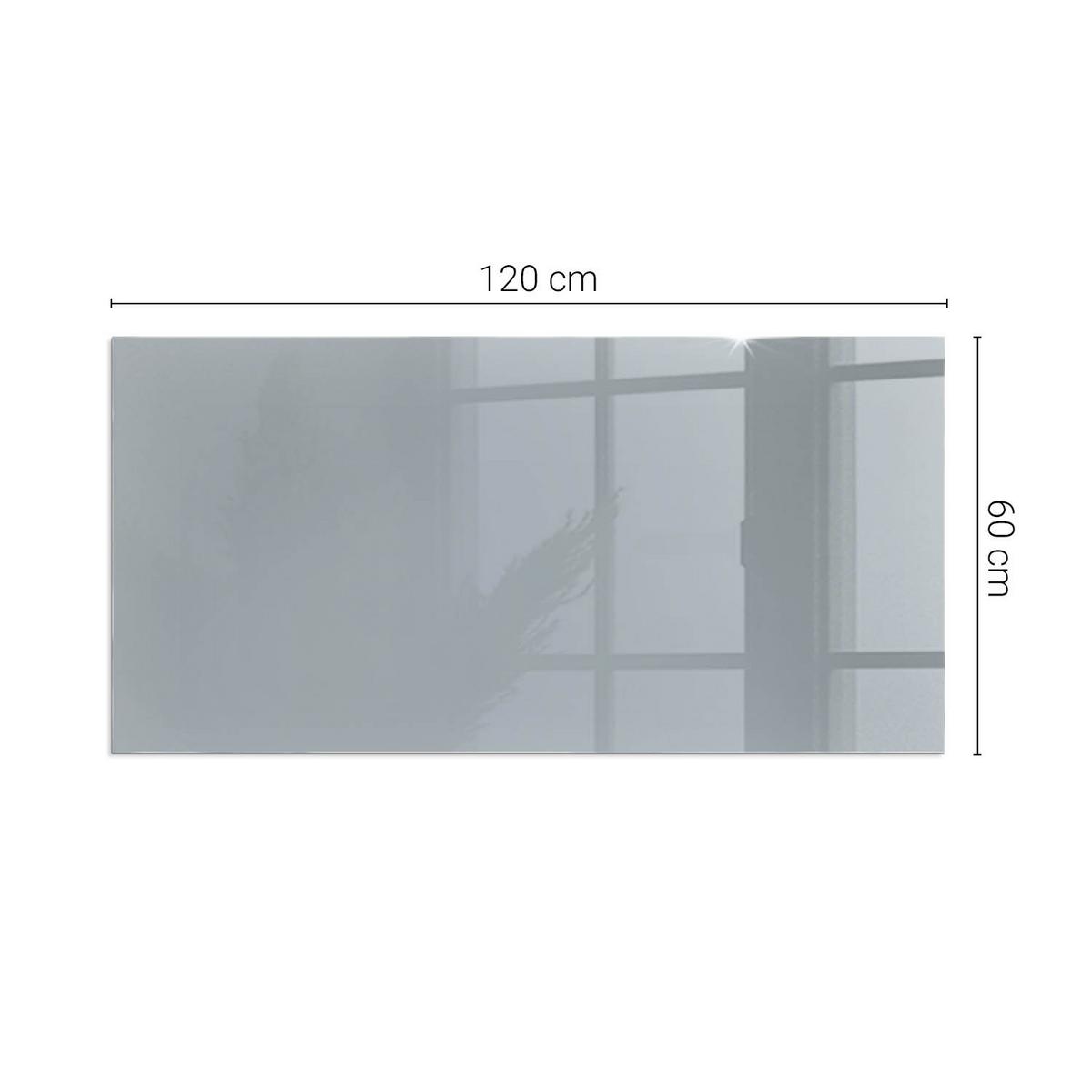 GLASPLATTE für Kamin 120x60 cm - Grau, Glas (120/60/0.4cm) - TULUP