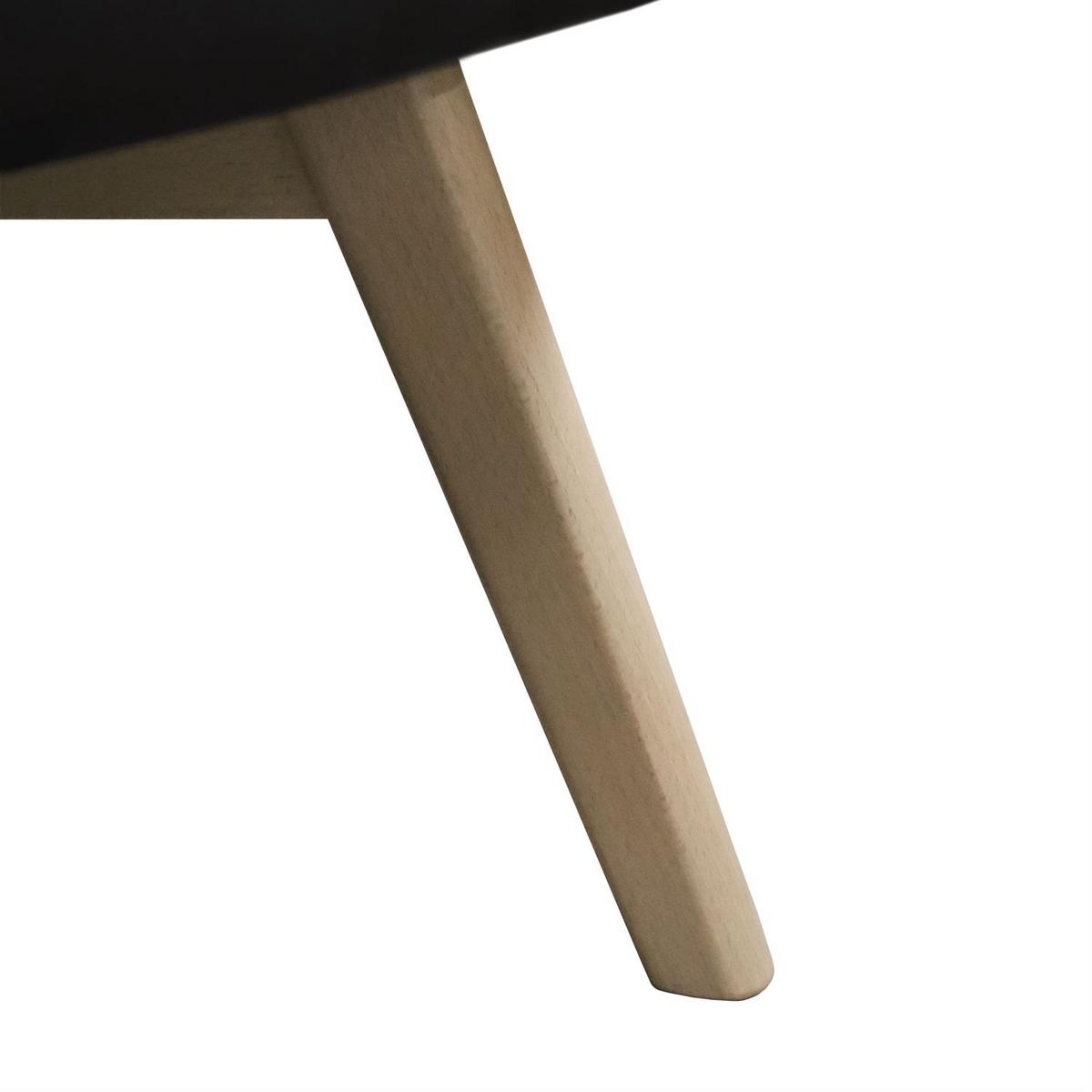 SESSEL SAND mit Buchenbeinen - Buchefarben/Schwarz, Textil (80/105/86cm) - Lookway