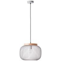 PENDELLEUCHTE Giada 99111/40 - Grau, Holz (39/39/113cm) - Brilliant