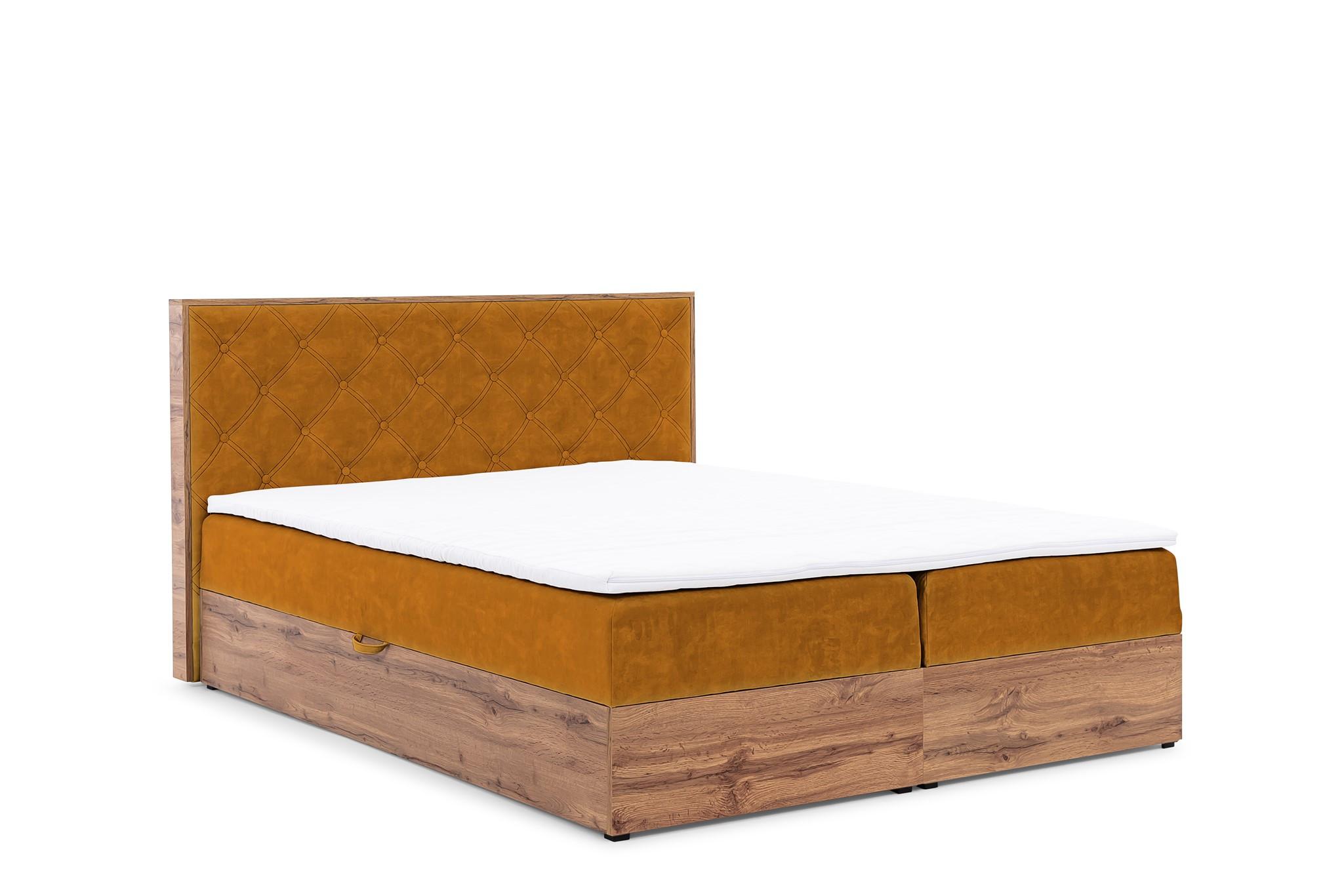 BOXBETT Maximo In überlänge - Honig, Holzwerkstoff/Textil (200/220cm) - Fun Möbel