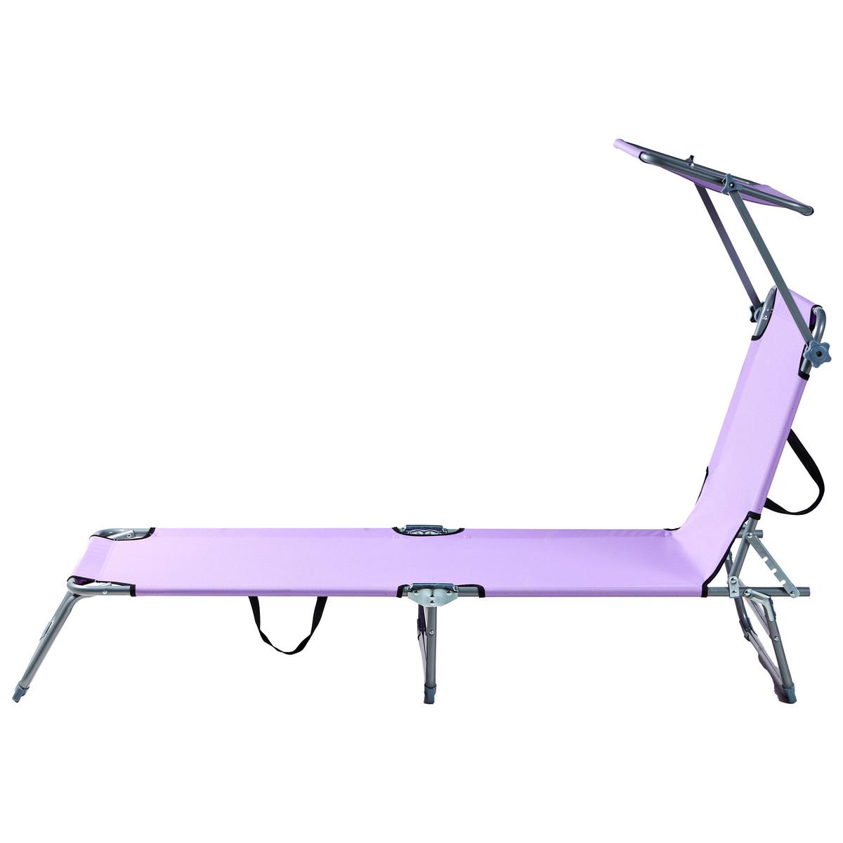 SONNENLIEGE Violett Foligno - Violett, Metall (58/24/201cm)