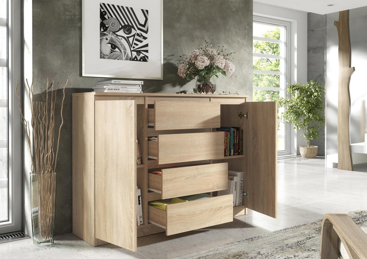 KOMMODE Sonoma 120/102/39 - Sonoma Eiche, Holzwerkstoff (120/102/39cm) - RAUMHIRSCH FURNITURE