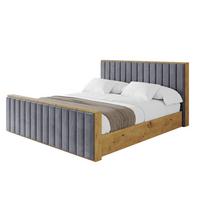 POLSTERBETT mit Bettkasten, Fußteil und Lattenrost, Boxbett mit Matratze H3/H4 - ENZO4-Z 180x200 Dunkelgrau - Dunkelgrau, Holzwerkstoff/Textil (180/200cm) - ALTDECOR