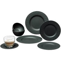 STARTER-SET Manufacture Rock schwarz 10-tlg. - Schwarz, Keramik (28/32/38cm) - Villeroy & Boch