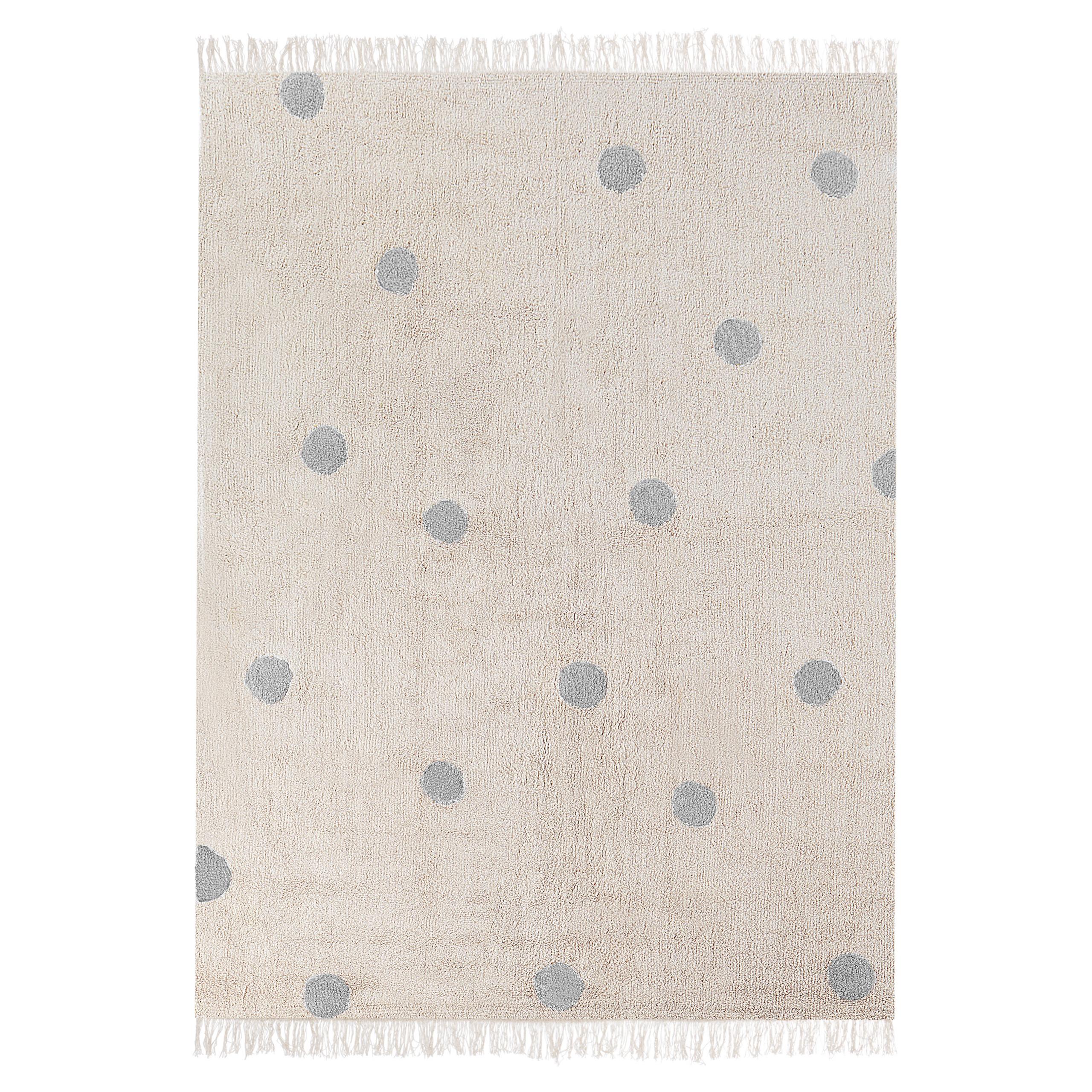 KURZFLOR-TEPPICH Beige 140/200 cm Dardere - Beige/Grau, Textil (140/200cm) - Beliani