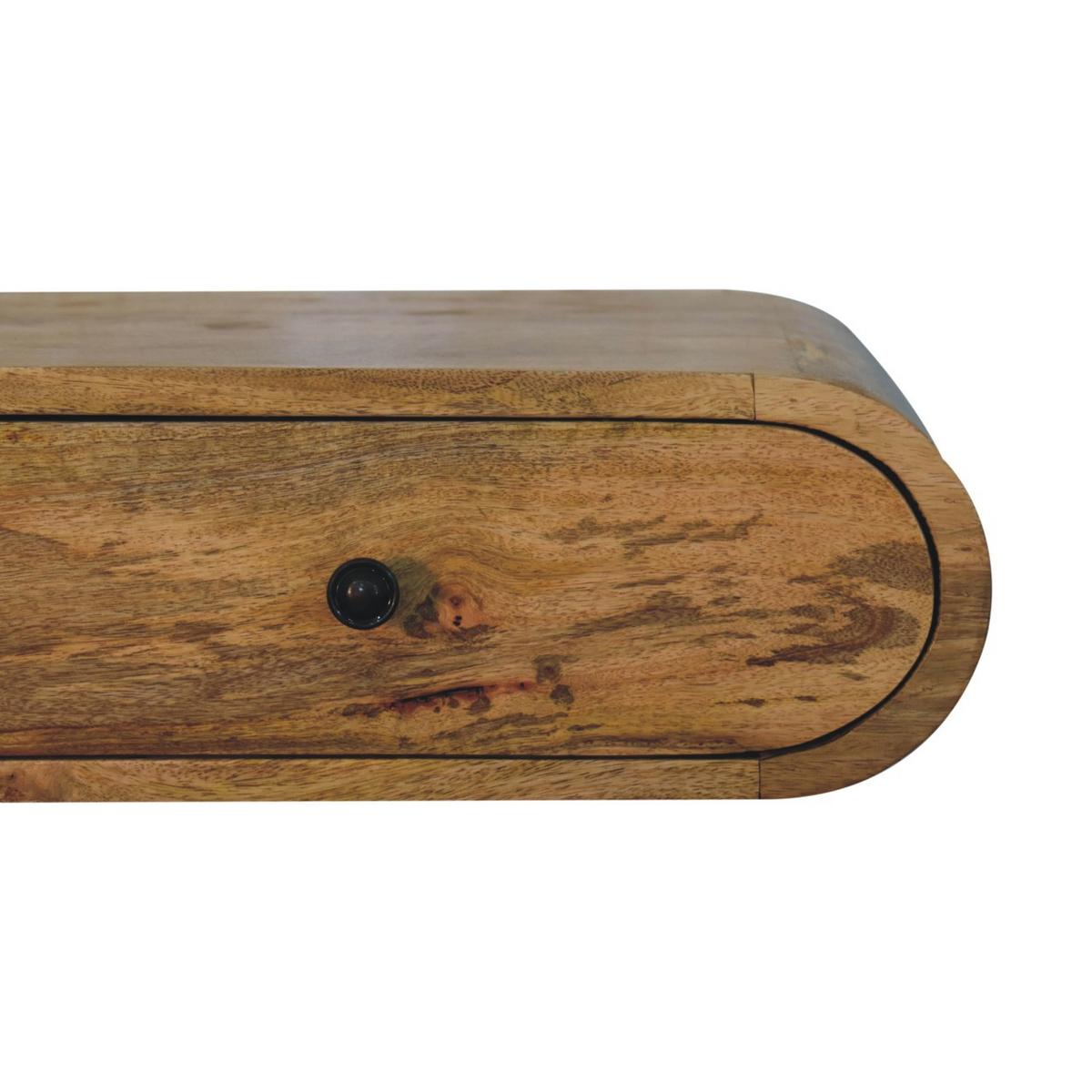 KONSOLE Contour, wandmontiert - Braun, Holz (80/15/32cm) - Artisan Furniture