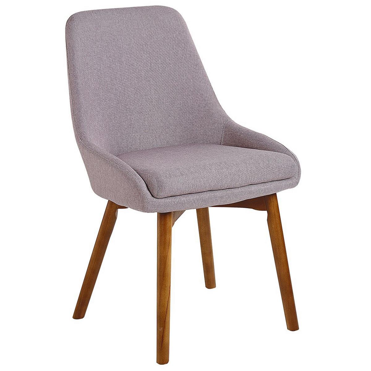 ESSZIMMERSTUHL 2er-Set Polsterbezug Grau Melfort - Grau, Holz/Textil (49/82/58cm) - Beliani