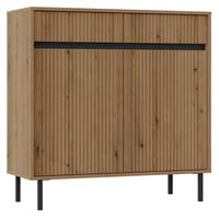 SIDEBOARD Osaka Eichenholzoptik Evoke 100 cm - Eichefarben/Schwarz, Holzwerkstoff/Metall (100.2/100/40cm) - Selsey