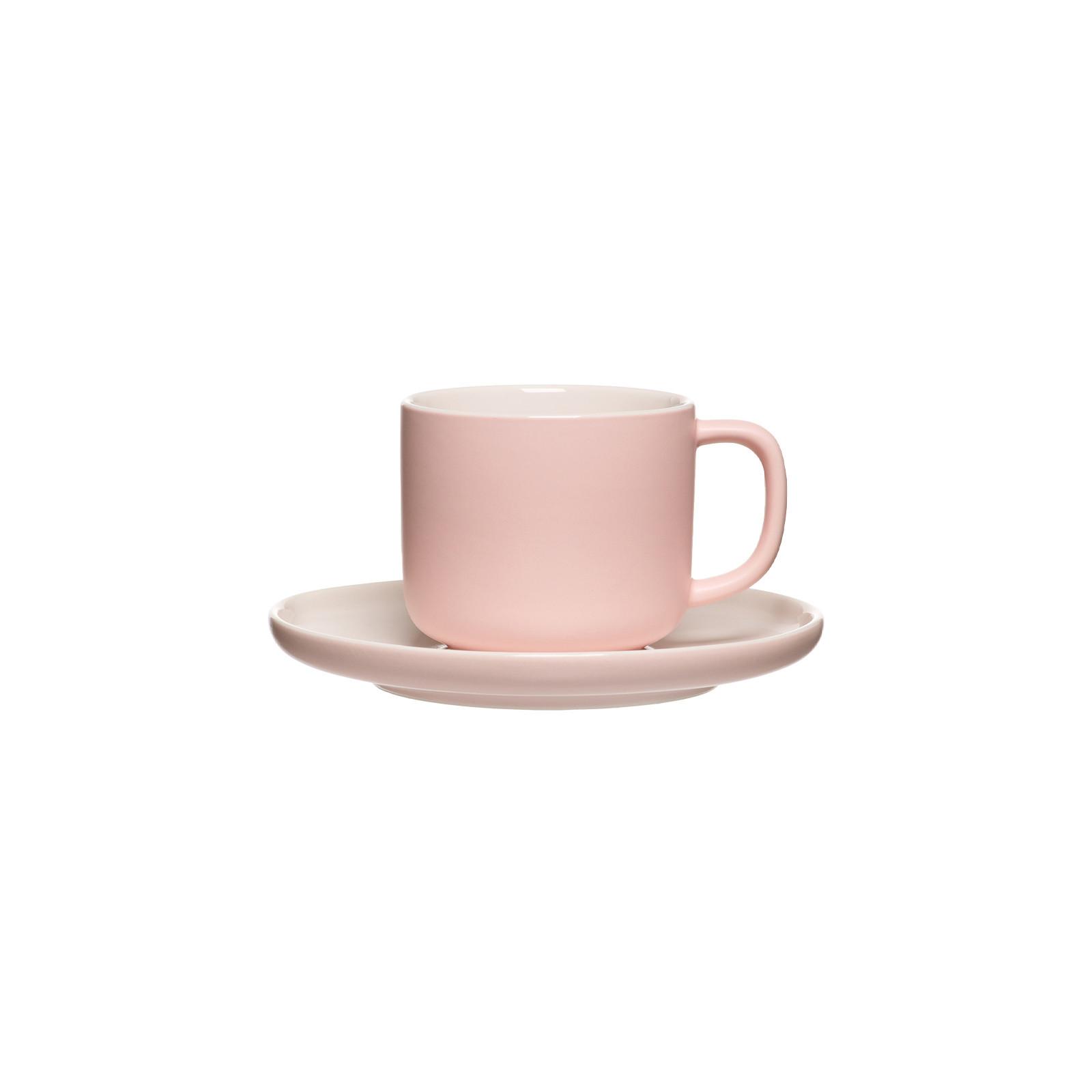 KAFFEETASSE MIT UNTERTASSE Jasper Rosa 240 ml - Rosa, Keramik (15/9/15cm) - Ritzenhoff Breker