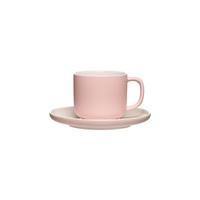 KAFFEETASSE MIT UNTERTASSE Jasper Rosa 240 ml - Rosa, Keramik (15/9/15cm) - Ritzenhoff Breker