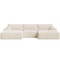ECKSOFA U Serene Beige - Beige, Holz/Textil (391/145cm) - Graingold