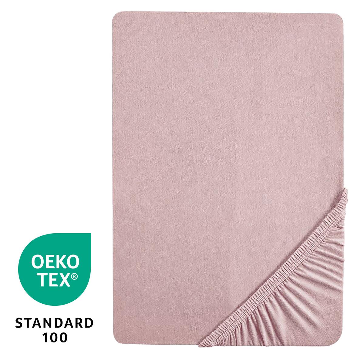 SPANNBETTLAKEN 60 x 120 – 70 x 140 cm - Rosa, Textil (70/140cm) - Roba