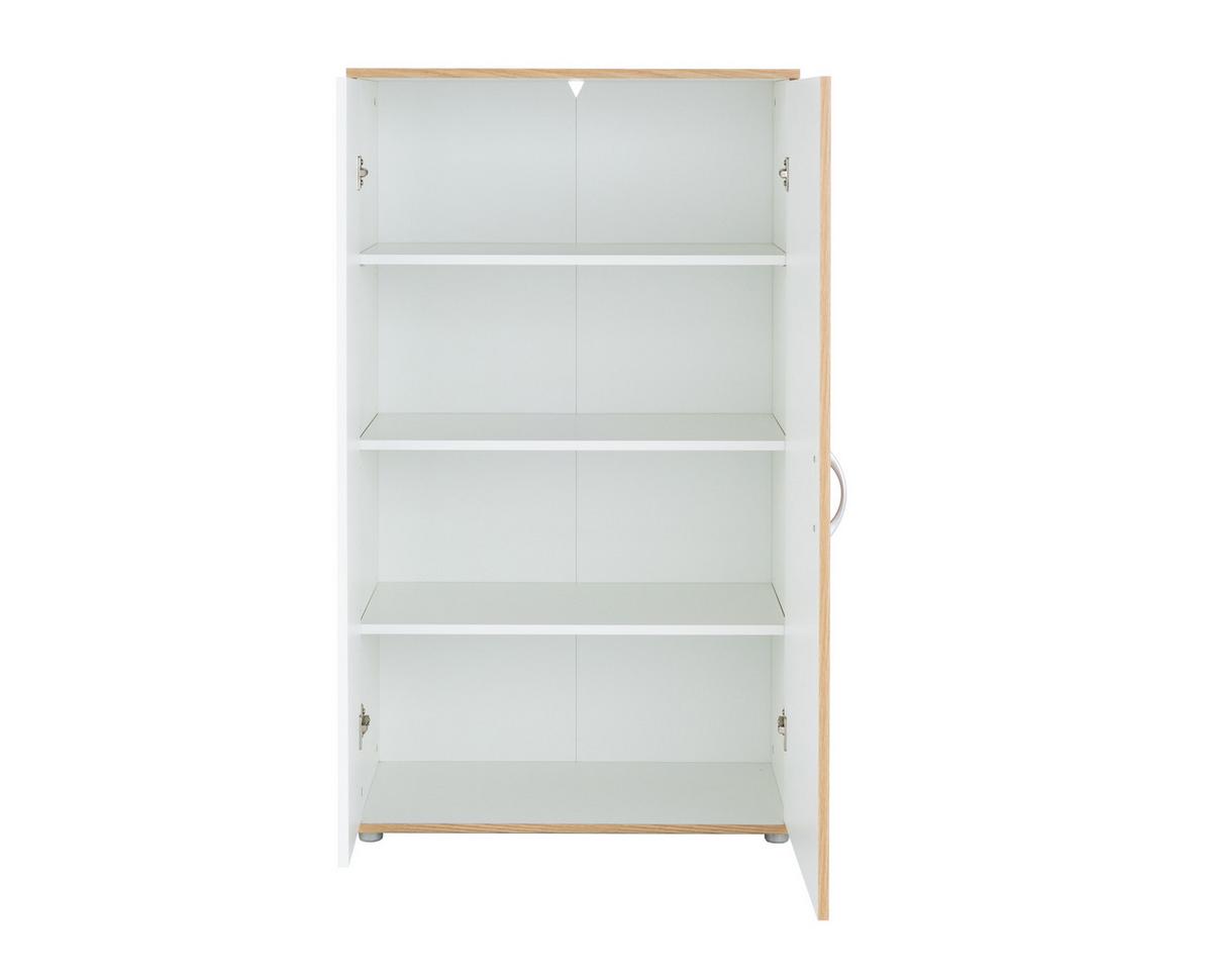 MEHRZWECKSCHRANK 70/121/35 cm Weiß Artisan Oak - Silberfarben/Eiche Artisan, Holzwerkstoff/Kunststoff (70/121/35cm) - arthur berndt
