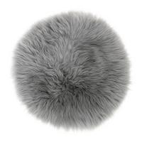 SITZAUFLAGE Lammfell Stuhlauflage Naturfell Oval 60/40 cm - Grau, Fell (40/60cm) - Provellus