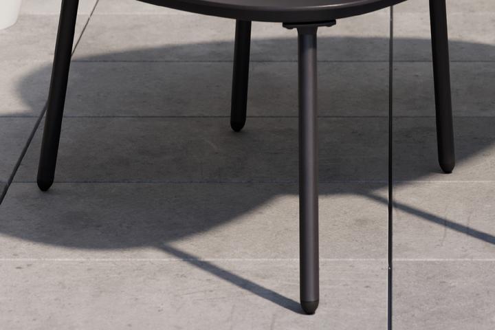 Beistelltische Anthrazit 3 Rundrohrfüße