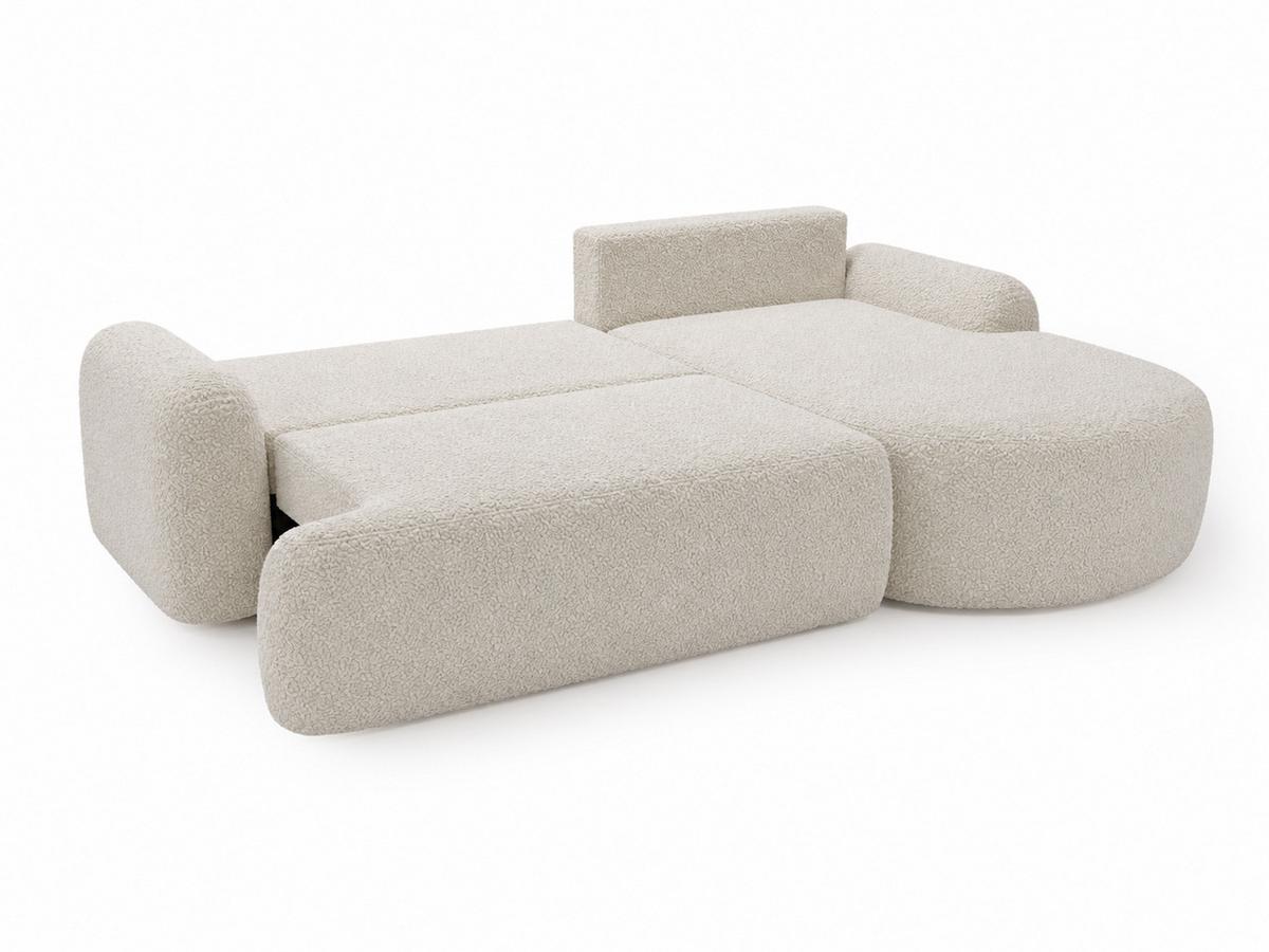 ECKSOFA Aurio weiß Rechts - Weiß, Holz/Textil (261/177cm) - Graingold
