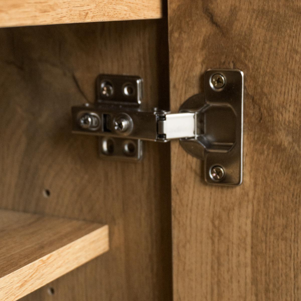 SCHUHSCHRANK Eiche-Optik 110 cm hoch mit 3D-Relief & verstellbaren Böden - Naturfarben, Holzwerkstoff (80.5/109.5/35cm) - Urban Meuble